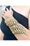 Thin Leaf Gold Handcuff Bracelet