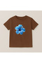 Flower Crew Neck 100% Cotton Printed Short Sleeve Children's and Teenage T-Shirt
