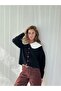Short Heart Button Cardigan Women Black - 5