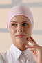 Stitched Tie-Up Plain Combed Cotton Hijab Bonnet Pink - 5