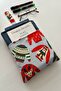 Two Compartment Linen Book Sleeve Winter Themed Padded Fabric Organizer Bookworm Gift - 3