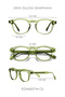 Eoh4007-M C6 Khaki Acetate Blue Light Screen Glasses - 5