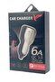 3 قطع شاحن سيارة USB 6A QC 3.0 2 منفذ USB شاحن سريع 12-32 فولت - 3