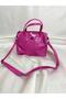 Women's Crocodile Skin Look Silver Detailed Hand and Shoulder Bag - 2
