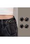 Waist Adjuster for Loose Pants, Floral Waist Belt Buckle Pants Waist Narrowing Apparatus Brooch - 2