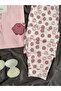 Pink Chick Patterned Buttoned Long Sleeve Pajama Set - 7