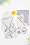 Baby Boy Teddy Bear Luxury Bathrobe Set Towel Set 100% Cotton Fabric 0-2 Years Stl7086 - 2