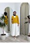 QOOQ زيف بلوزة الخردل 25ss207 - 7