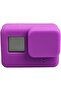 Protective Soft Silicone Case with Lens Cap Cover for GoPro Hero 5 Sports Action Camera Purple