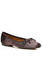 Women Velvet Bow Ballerinas in Brown - 2