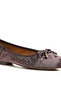 Women Velvet Bow Ballerinas in Brown - 5