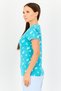 Rosaline x Women 2 Pieces Crew Neck Graphic Print Short Sleeve Sleepwear Top, Multicolor - 5