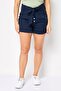 Women Solid Basic Shorts, Navy