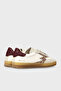 Leather and Suede Mixed Glitter Detailed Sneaker Shoes Shoes Mg703Co - 3