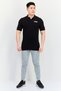 Men Sportswear Fit Brand Logo Outdoor Polo Shirt, Black - 4
