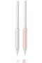 Apple Pencil 2nd Gen /1st Silicone Grip Holder |For Magnetic Charging and Double Tap | White & Pink