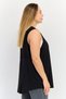 Women Brand Logo Sleeveless Outdoor Top, Black - 2