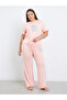 Plus Printed Dropped Shoulder T-Shirt and Pyjama Set - 5