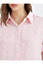 Women Pink Swiss Dot Textured Shirt - 5