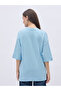 Embroidered Slogan Oversized T-Shirt - 5