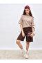 Embroidered Slogan Oversized T-Shirt