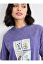 Women Purple Acid Washed Oversized T-Shirt - 3