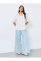 Striped Buttoned Spread Collar Shirt - 2