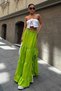 Pistachio Green Audrey Slit Detail Skirt 4037 - 6