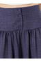 Purple Button-Decorated A-Line Maxi Skirt - 3