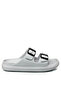 Double Buckle Lightweight Eva Summer Beach Slippers Pool Slippers Sink Slippers Gray Black - 6