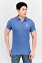 x One8 Men Slim Fit Brand Logo Short Sleeves Training Polo, Slate Blue