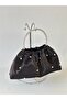 Black Silver Embroidered Portfolio Evening Dress Handbag - 4