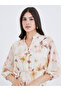 Floral Print Balloon Sleeves A-Line Maxi Dress - 4