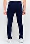 Men Sportswear Fit Drawstring Outdoor Sweatpants, Navy - 3