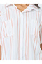 Striped Buttoned Spread Collar Shirt - 3