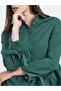 Women Green Asymmetric Style Peplum Shirt - 3