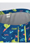 Lcw Kids Navy Blue Printed Boys' Swim Shorts with Elastic Waist - 3