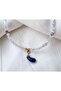 Eggplant Murano Glass Detailed - Cat's Eye Natural Stone Anklet - 5