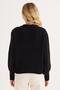 Women's Regular Fit Classic Cut Butterfly Embroidered Black Cardigan - 7