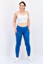Women Tight Fit Running Leggings, Blue - 4