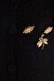 Women's Regular Fit Classic Cut Butterfly Embroidered Black Cardigan - 6