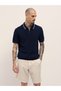 Men's T-shirt with polo style, breathable cotton fabric, comfy fit, ideal for casual or smart look. - 6