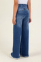 High-Waist Wide-Leg Palazzo Girls' Jeans Trousers Adjustable Waist - 3