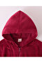 Solid Full Sleeves Hoodie and Pant Co-ords Set - Red - 8