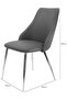 Modern Dining Chair Set of 2 With Grey PU Leather Seat - 3