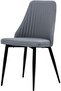 Modern Dining Chairs Set of 2 with Grey PU Cushion Seat Back - 7