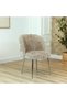 Dania Dining Chairs Set of 2 – Beige Chenille Upholstery with Gold Metal Legs – Mo - 2
