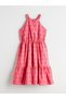Seray New Season Halter Neck Eyelet Embroidery Detailed Girls' Dress