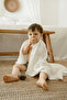 100% Organic Cotton Muslin Bath Towel - Cloud & Sand - 3pcs - 4