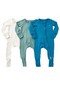 3pc-Set - Zipper Sleepsuit- Green/White/Blue_3-6M